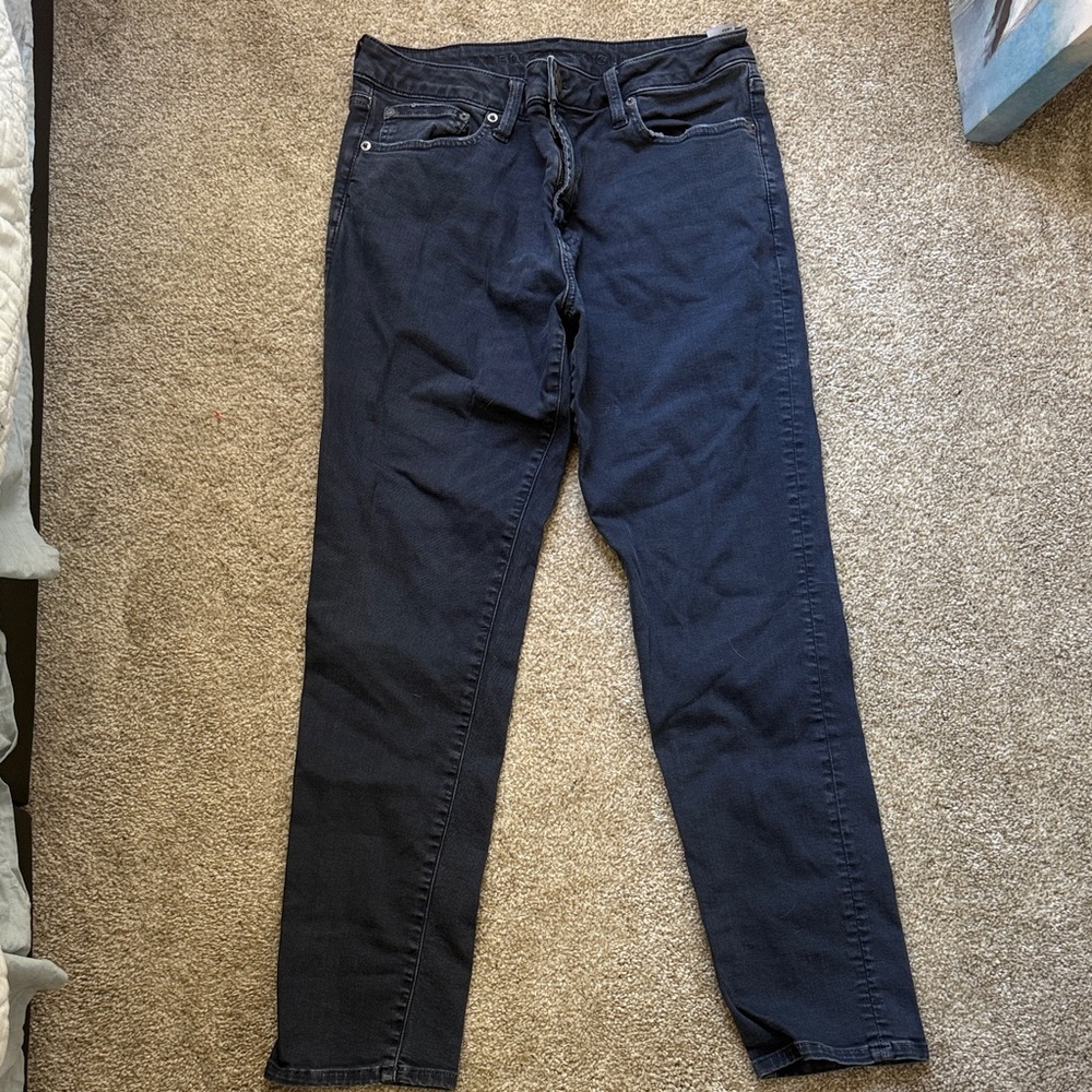 American Eagle Outfitters Men's Slim Straight Jeans in Dark Blue